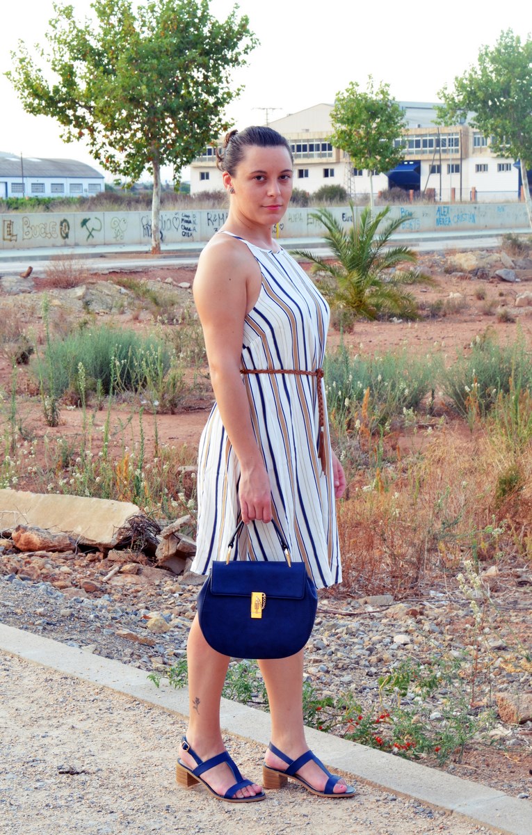Look_vestido de rayas azul y camel_streetstyle_mivestidoazul (4)