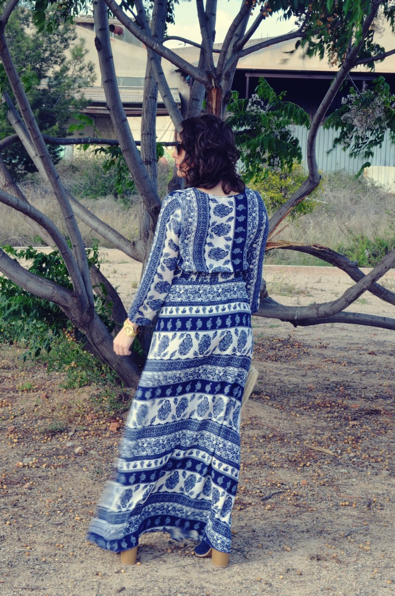 maxi vestido tribal outfit mi vestido azul fashion blogger (6)